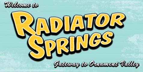 Radiator Springs Billboard - Cars movie