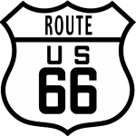 Route 66 sign for party invitation