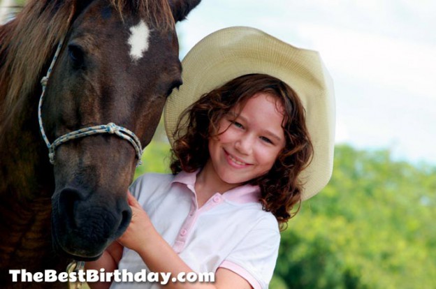 Western Theme Party - cowgirl with horse
